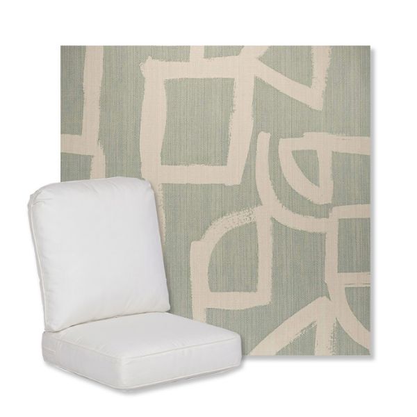 Picture of Brushstroke Duckegg | Gensun Replacement Cushions | High Back Chair