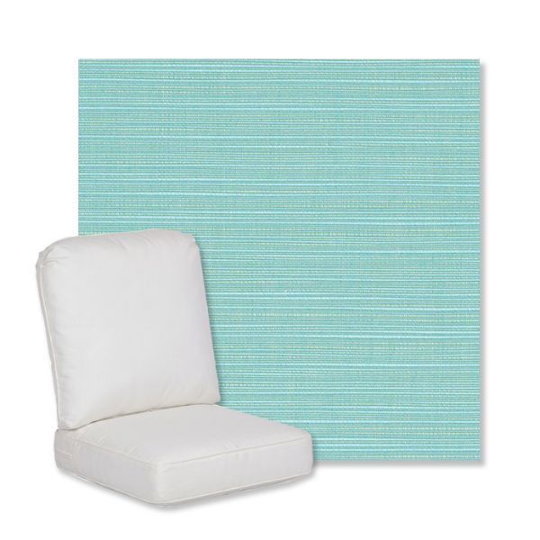 Picture of Dupione Celeste | Gensun Replacement Cushions | High Back Chair