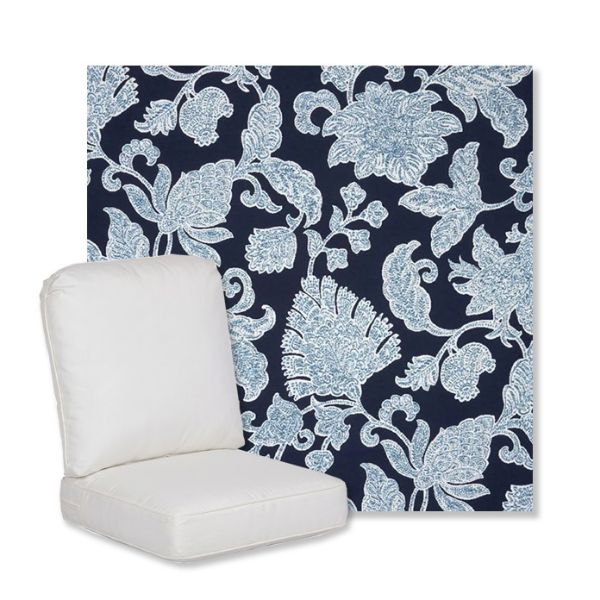 Picture of Floral Song Navy | Gensun Replacement Cushions | High Back Chair