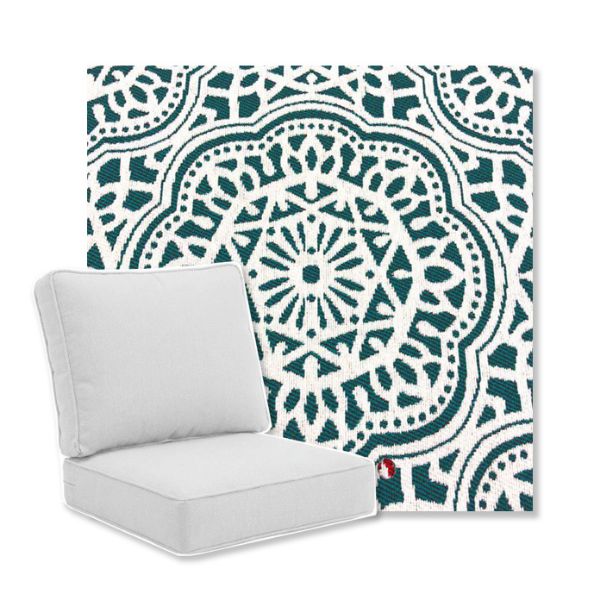 Picture of Gwyneth Teal | Universal Deep Seating Outdoor Cushions SIZE A