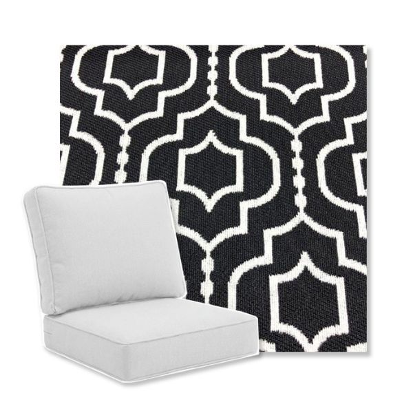 Picture of Tensil Black | Universal Deep Seating Outdoor Cushions SIZE A