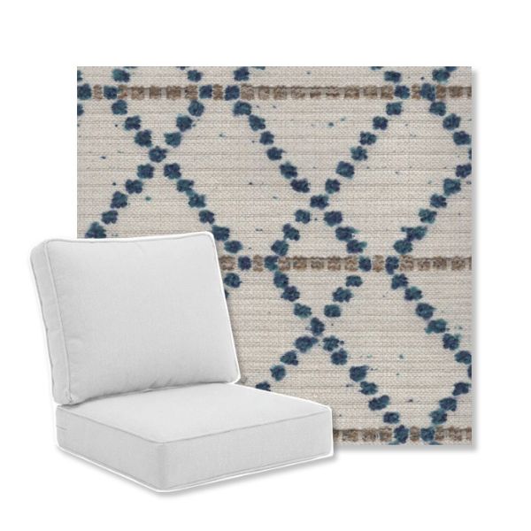 Picture of Pyrenees Blue | Universal Deep Seating Outdoor Cushions SIZE B