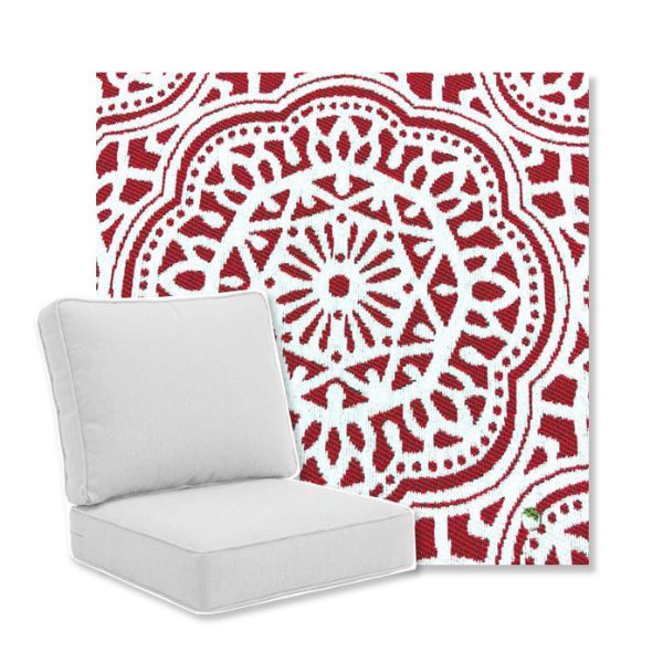 Picture of Gwyneth Red | Universal Deep Seating Outdoor Cushions SIZE B
