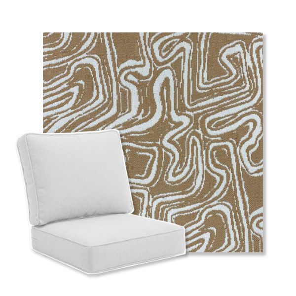 Picture of Squiggle Straw | Universal Deep Seating Outdoor Cushions SIZE B