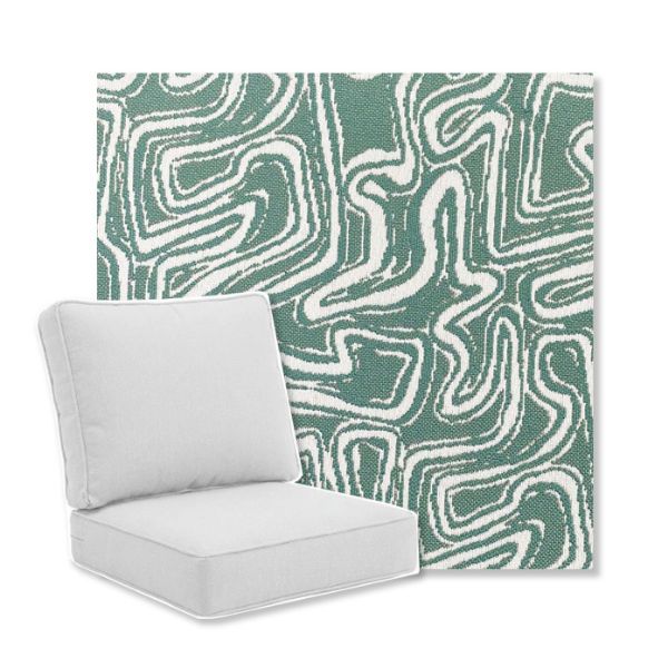 Picture of Squiggle Water | Universal Deep Seating Outdoor Cushions SIZE B