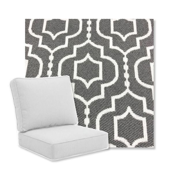 Picture of Tensil Gray | Universal Deep Seating Outdoor Cushions SIZE B