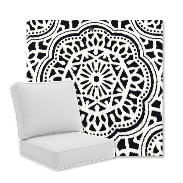 Picture of Gwyneth Black | Universal Deep Seating Outdoor Cushions SIZE B