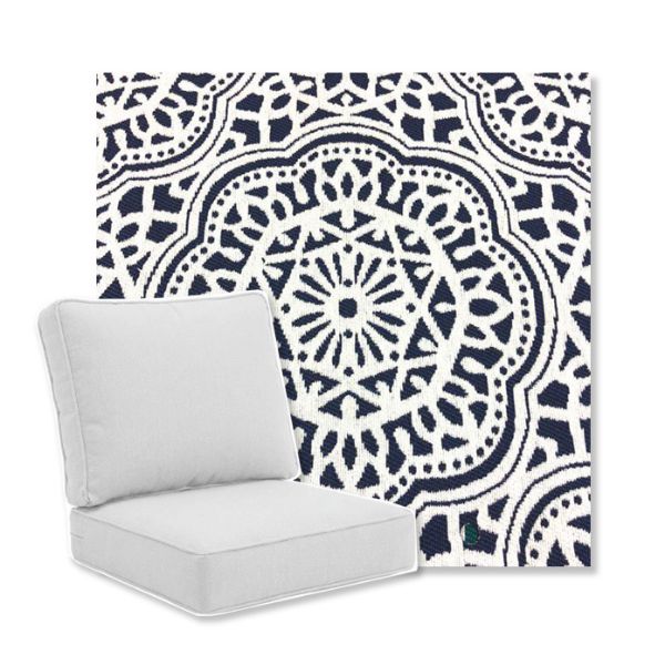 Picture of Gwyneth Navy | Universal Deep Seating Outdoor Cushions SIZE B