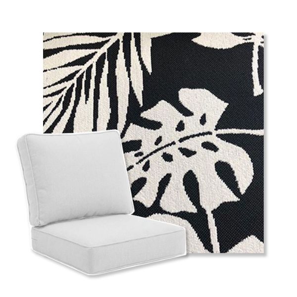 Picture of Tropical Carbon | Universal Deep Seating Outdoor Cushions SIZE B