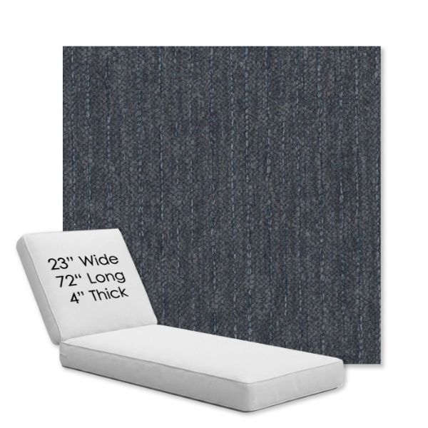 Picture of Abundant Denim | Chaise Lounge Replacement Cushion Boxed Style - SIZE A