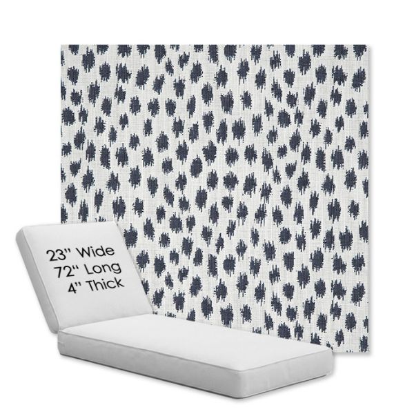 Picture of Agra Indigo | Chaise Lounge Replacement Cushion Boxed Style - SIZE A