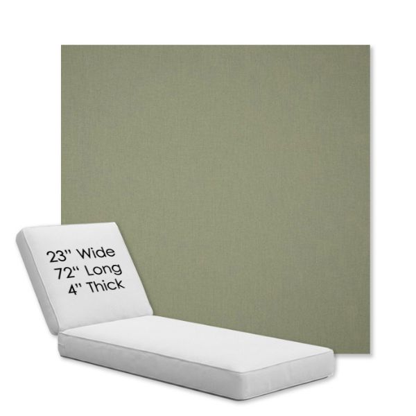 Picture of Canvas Almond | Chaise Lounge Replacement Cushion Boxed Style - SIZE A