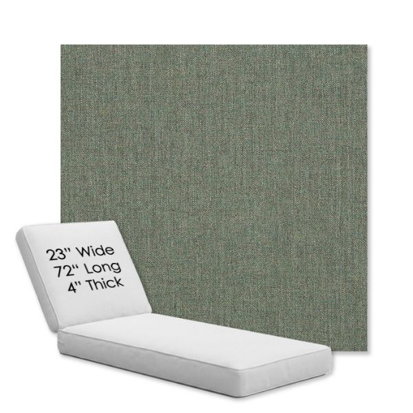 Picture of Cast Sage | Chaise Lounge Replacement Cushion Boxed Style - SIZE A