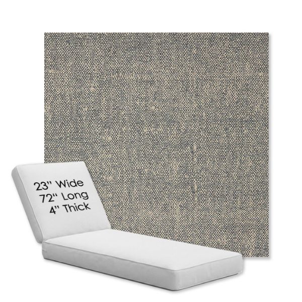 Picture of Chartres Graphite | Chaise Lounge Replacement Cushion Boxed Style - SIZE A