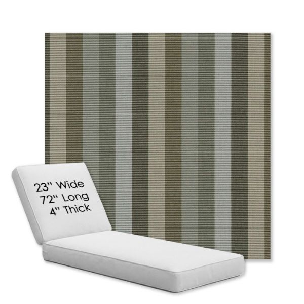Picture of Entice Moss | Chaise Lounge Replacement Cushion Boxed Style - SIZE A