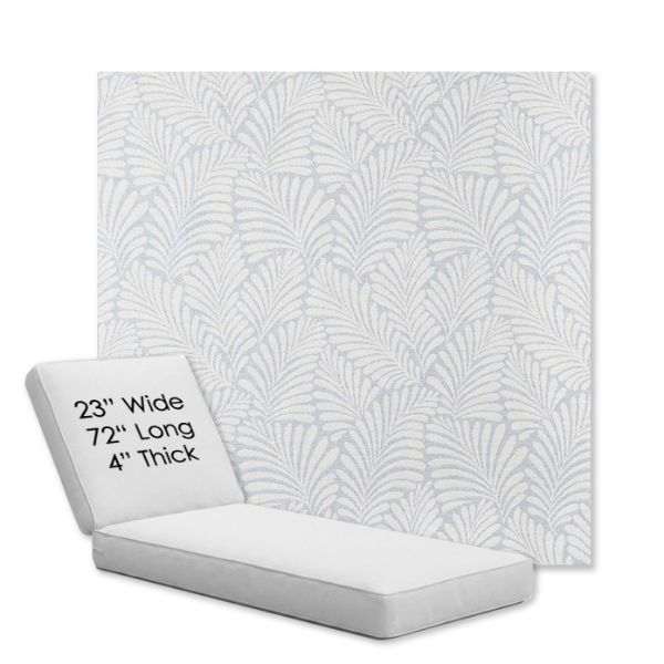 Picture of Frond Sky | Chaise Lounge Replacement Cushion Boxed Style - SIZE A