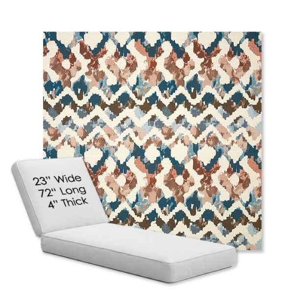 Picture of Inga Boho | Chaise Lounge Replacement Cushion Boxed Style - SIZE A
