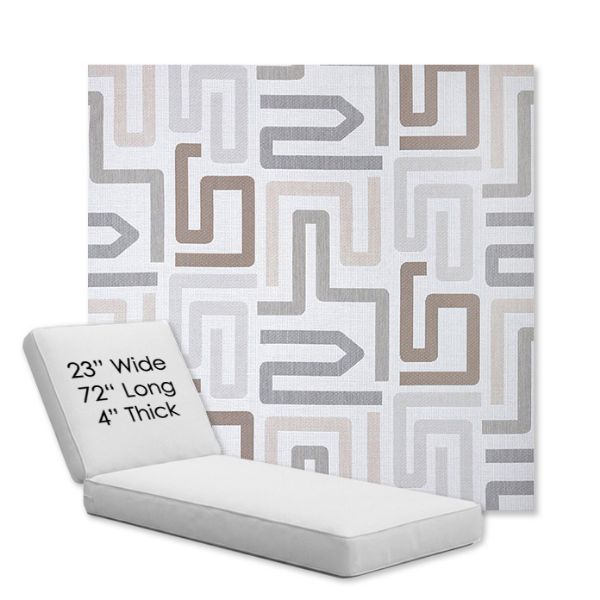 Picture of Labyrinth Cloud | Chaise Lounge Replacement Cushion Boxed Style - SIZE A
