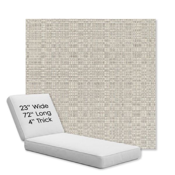 Picture of Linen Silver | Chaise Lounge Replacement Cushion Boxed Style - SIZE A