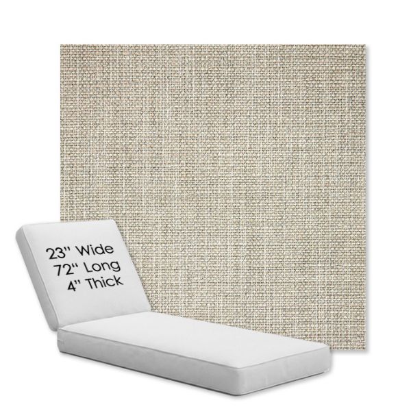 Picture of Linville Oyster | Chaise Lounge Replacement Cushion Boxed Style - SIZE A