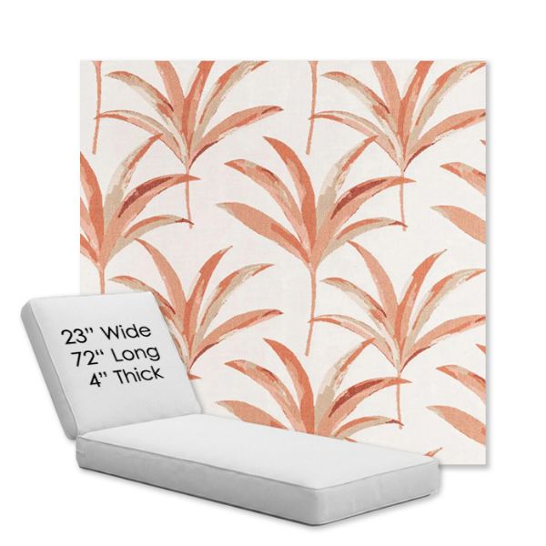 Picture of Martinique Mango | Chaise Lounge Replacement Cushion Boxed Style - SIZE A