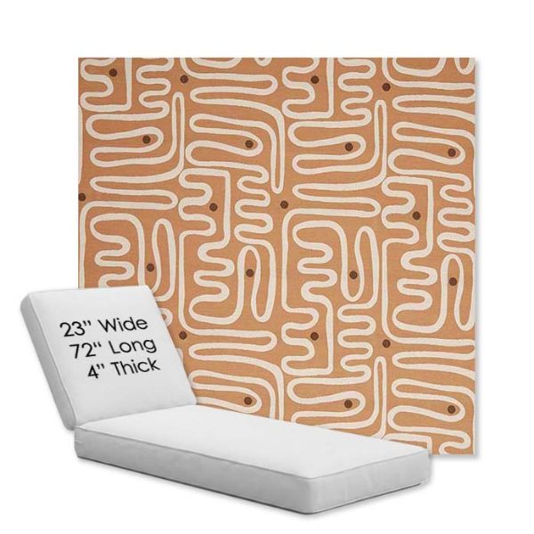 Picture of Nema Peachwood | Chaise Lounge Replacement Cushion Boxed Style - SIZE A