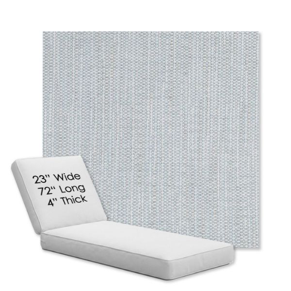 Picture of Nova Chambray | Chaise Lounge Replacement Cushion Boxed Style - SIZE A