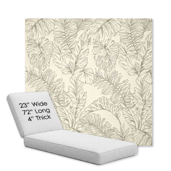 Picture of Palma Whitesand | Chaise Lounge Replacement Cushion Boxed Style - SIZE A