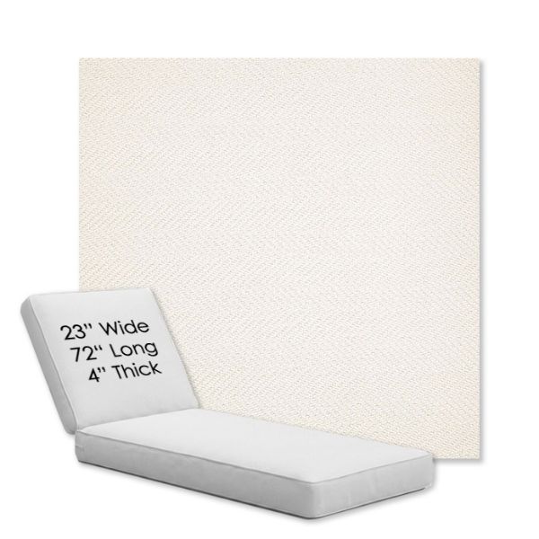 Picture of Posh Snow | Chaise Lounge Replacement Cushion Boxed Style - SIZE A