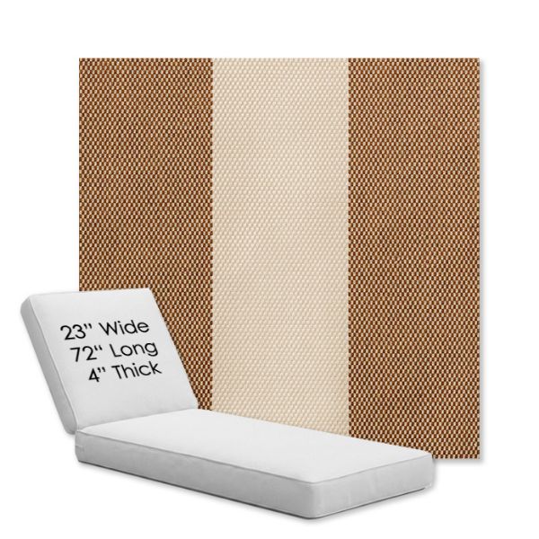 Picture of Rothko Latte | Chaise Lounge Replacement Cushion Boxed Style - SIZE A