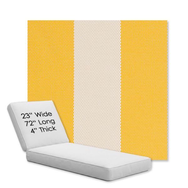 Picture of Rothko Lemonade | Chaise Lounge Replacement Cushion Boxed Style - SIZE A