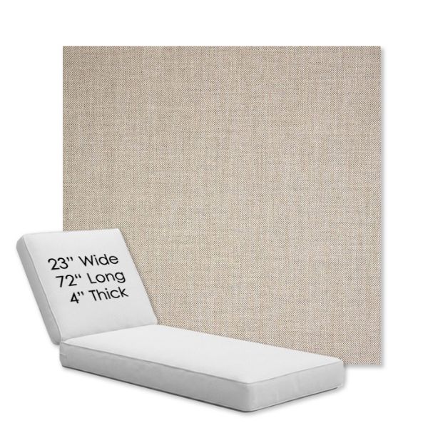 Picture of Switch Flax | Chaise Lounge Replacement Cushion Boxed Style - SIZE A