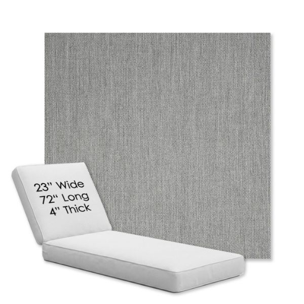 Picture of Switch Silver | Chaise Lounge Replacement Cushion Boxed Style - SIZE A