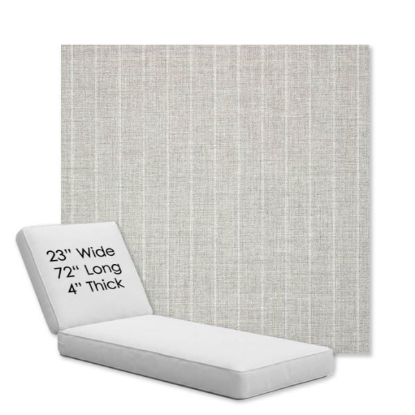 Picture of Ticking Fog | Chaise Lounge Replacement Cushion Boxed Style - SIZE A