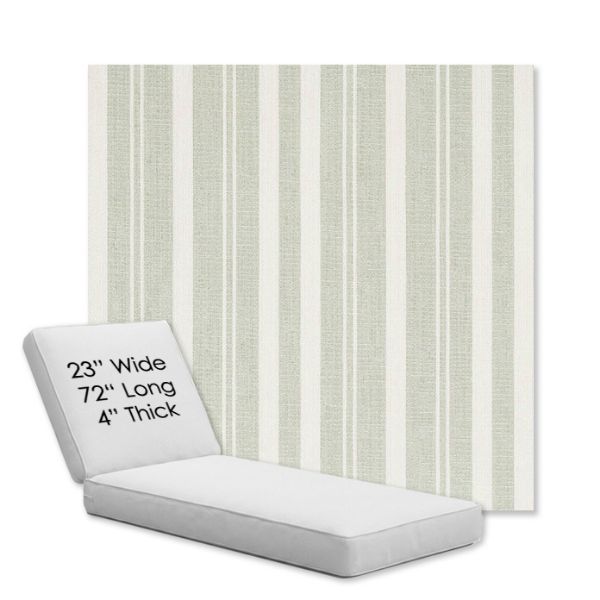 Picture of Tranquil Sage | Chaise Lounge Replacement Cushion Boxed Style - SIZE A