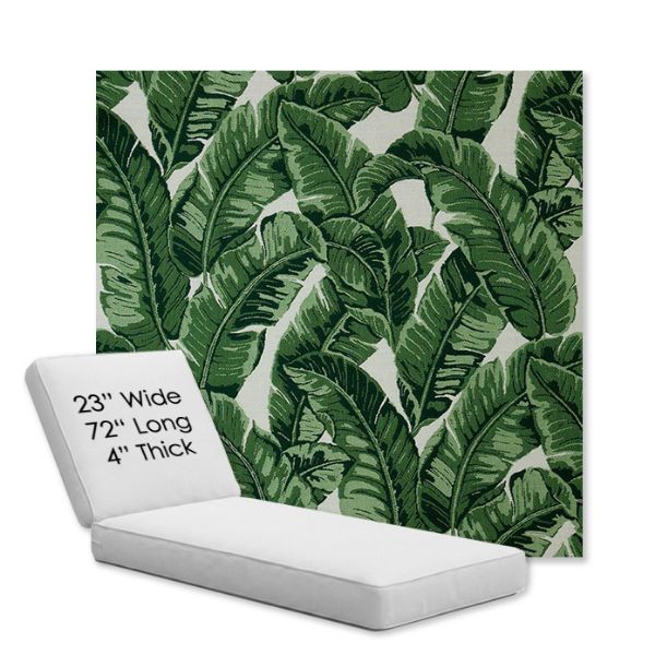 Picture of Tropics Jungle | Chaise Lounge Replacement Cushion Boxed Style - SIZE A