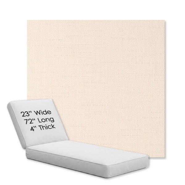 Picture of Willa Cream | Chaise Lounge Replacement Cushion Boxed Style - SIZE A