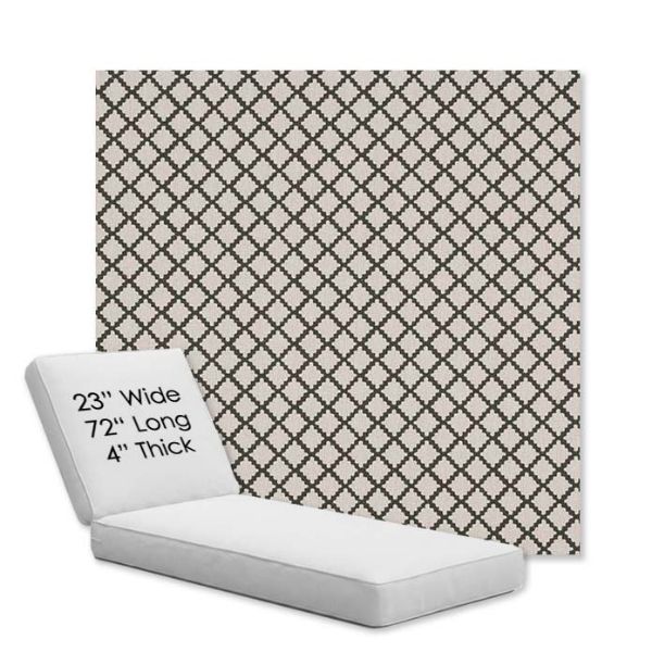 Picture of Yardly Hedge | Chaise Lounge Replacement Cushion Boxed Style - SIZE A