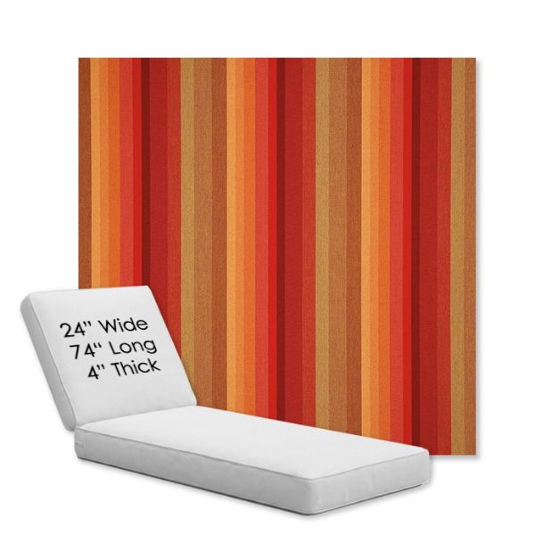 Picture of Astoria Sunset | Chaise Lounge Replacement Cushion Boxed Style - SIZE B