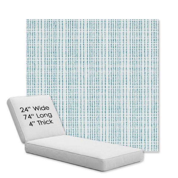 Picture of Benson Lagoon | Chaise Lounge Replacement Cushion Boxed Style - SIZE B