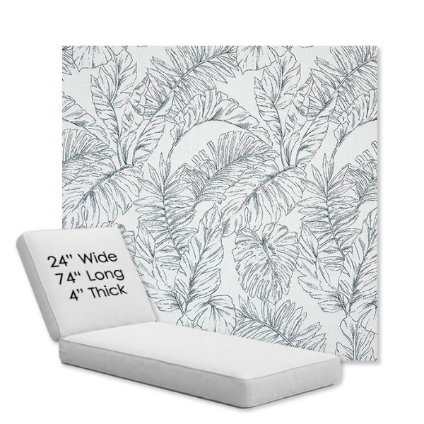 Picture of Calm Laurel | Chaise Lounge Replacement Cushion Boxed Style - SIZE B