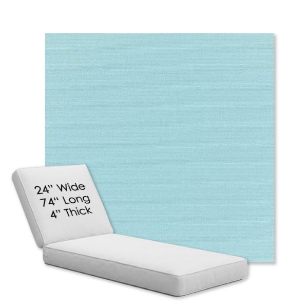Picture of Canvas Mineral Blue | Chaise Lounge Replacement Cushion Boxed Style - SIZE B