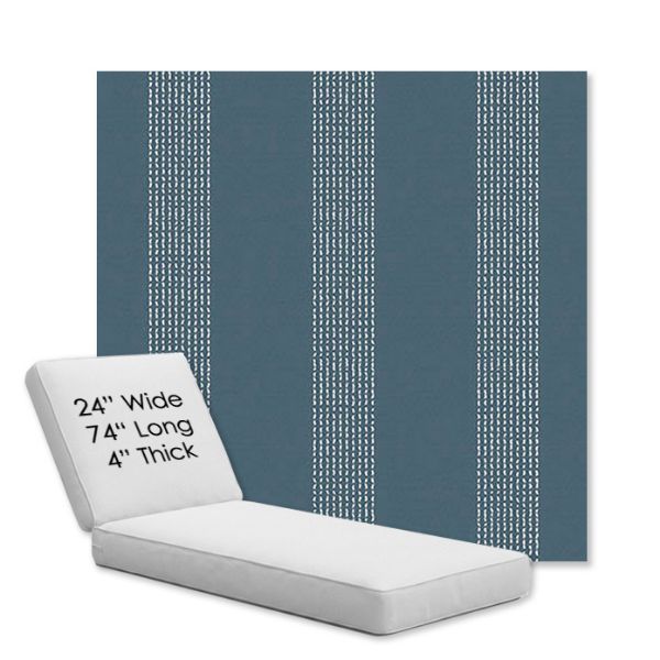 Picture of Caper Slate | Chaise Lounge Replacement Cushion Boxed Style - SIZE B