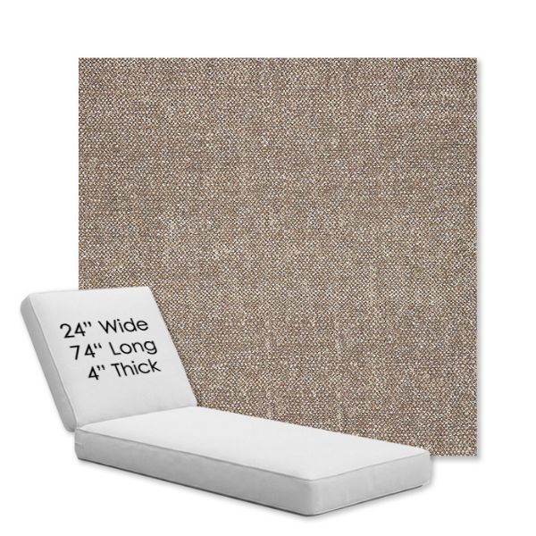 Picture of Chartres Truffle | Chaise Lounge Replacement Cushion Boxed Style - SIZE B