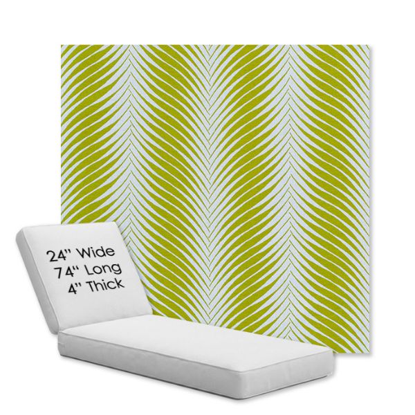 Picture of Clock Out Frond | Chaise Lounge Replacement Cushion Boxed Style - SIZE B