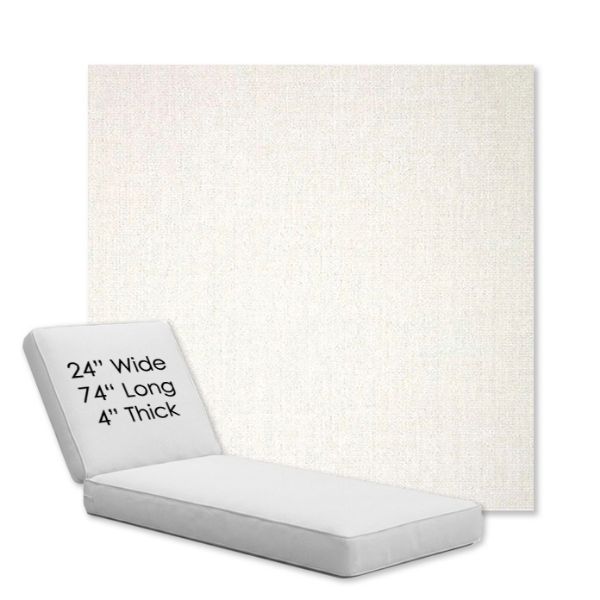 Picture of Crush Snow | Chaise Lounge Replacement Cushion Boxed Style - SIZE B