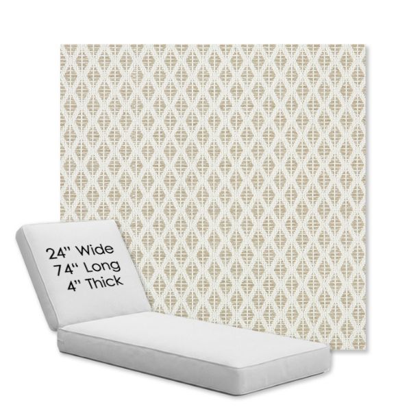Picture of Detail Linen | Chaise Lounge Replacement Cushion Boxed Style - SIZE B