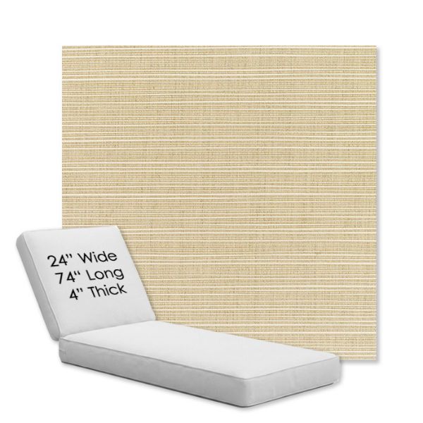 Picture of Dupione Sand | Chaise Lounge Replacement Cushion Boxed Style - SIZE B