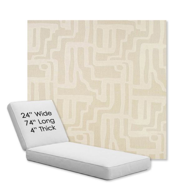 Picture of Escher Alabaster | Chaise Lounge Replacement Cushion Boxed Style - SIZE B