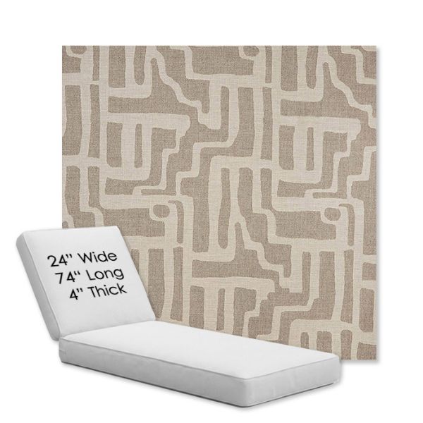 Picture of Escher Greige | Chaise Lounge Replacement Cushion Boxed Style - SIZE B